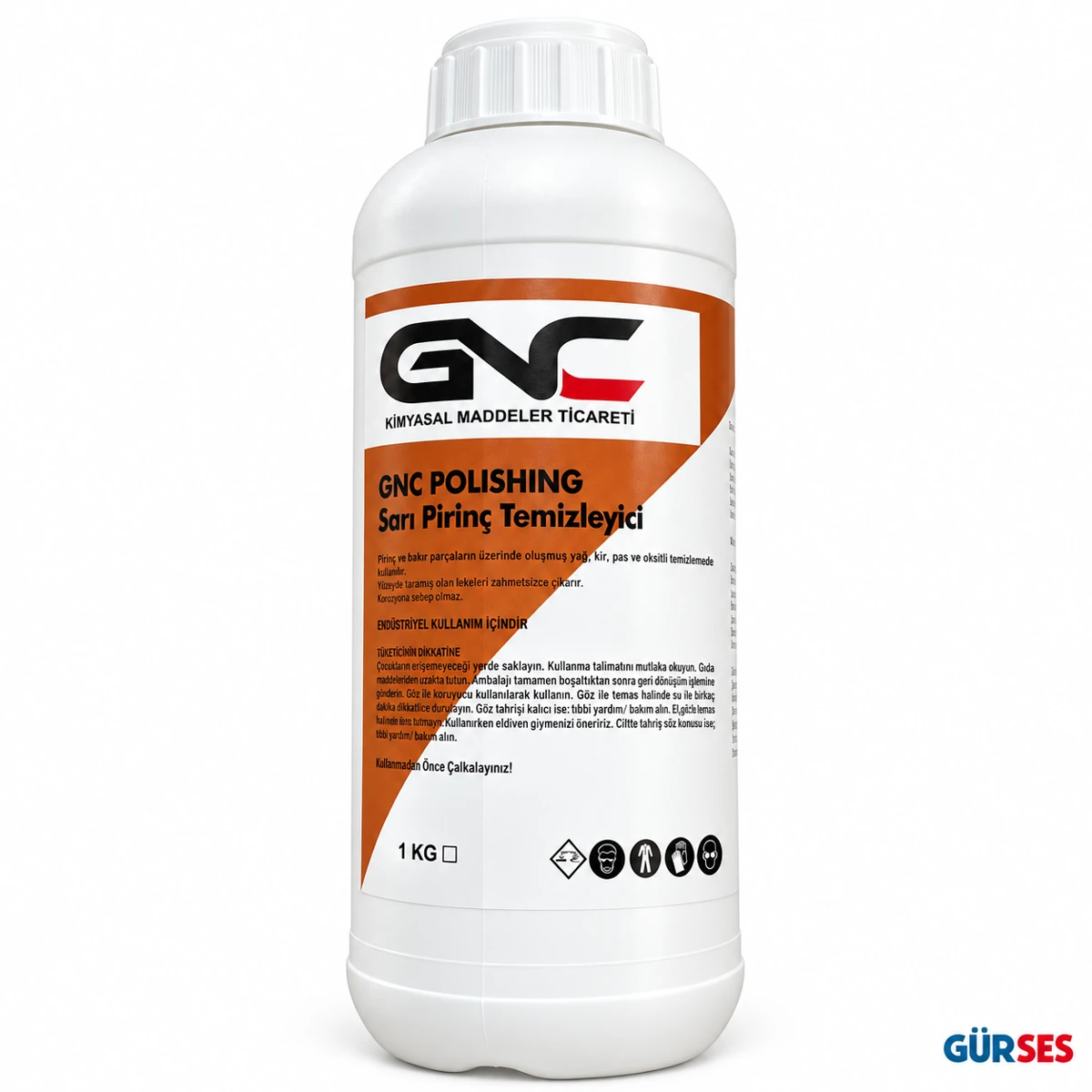 GNC Polishing Sarı Pirinç Temizleyici 1 kg — Stüdyo düzenlemesi — genel görünüm