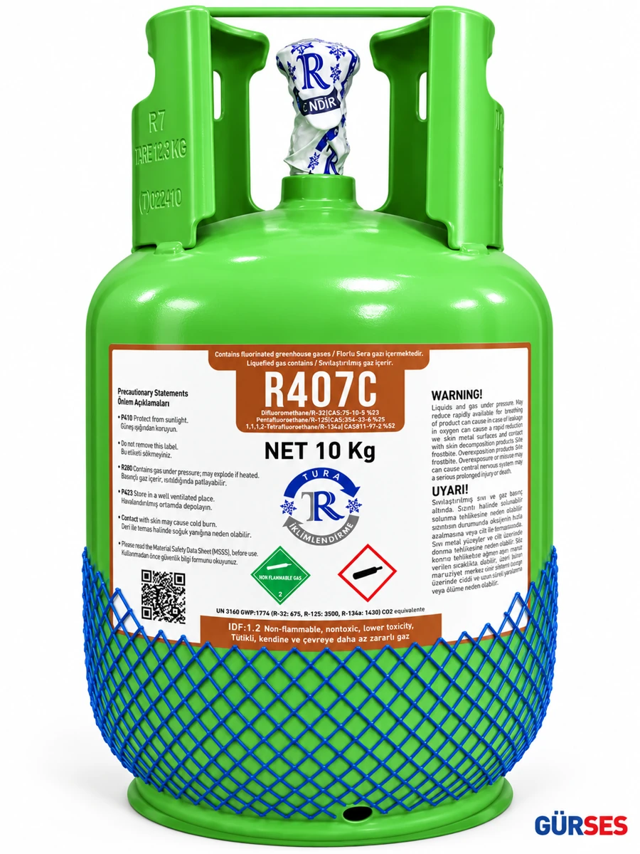 R407C Soğutucu Gaz 10 kg — Stüdyo düzenlemesi — genel görünüm